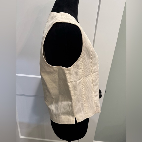 Susie Tompkins vintage Cream Button-Up mixed texture mother of pearl buttons - Picture 3 of 8